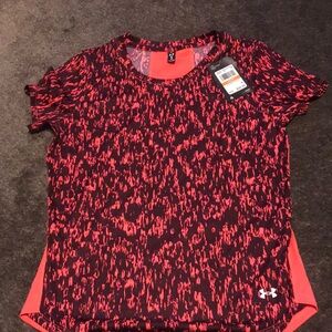 Under Armour Women's Red Patterned Top
